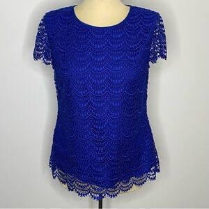 Banana Republic Blue Lace Top